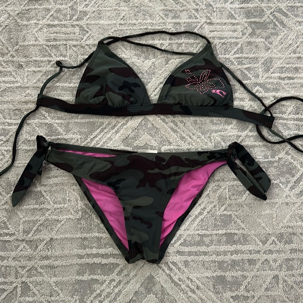 O’Neill army print bikini size small